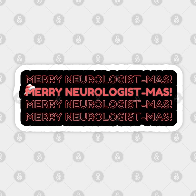 Merry Christmas neurology doctor Sticker by MedicineIsHard